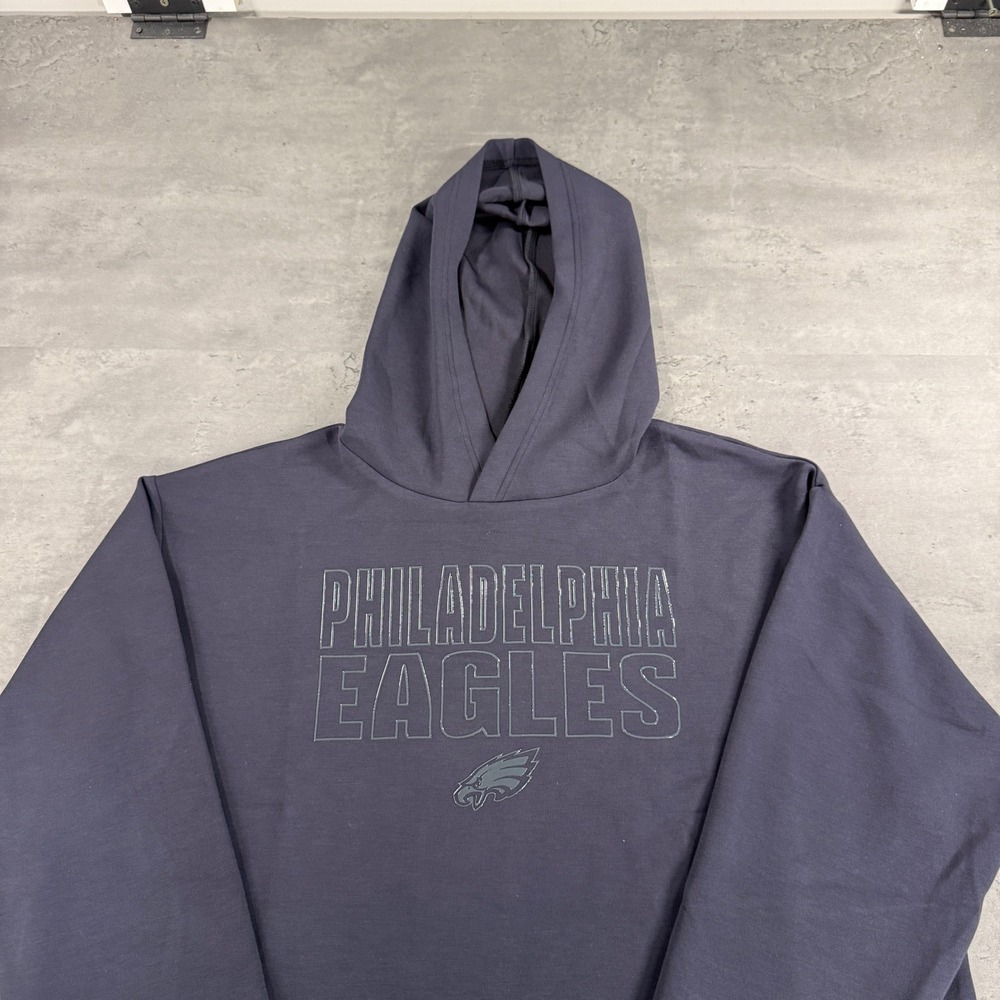 Philadelphia Eagles NFL Hoodie Women XL Navy Football Luxe Knit Lightweight $55